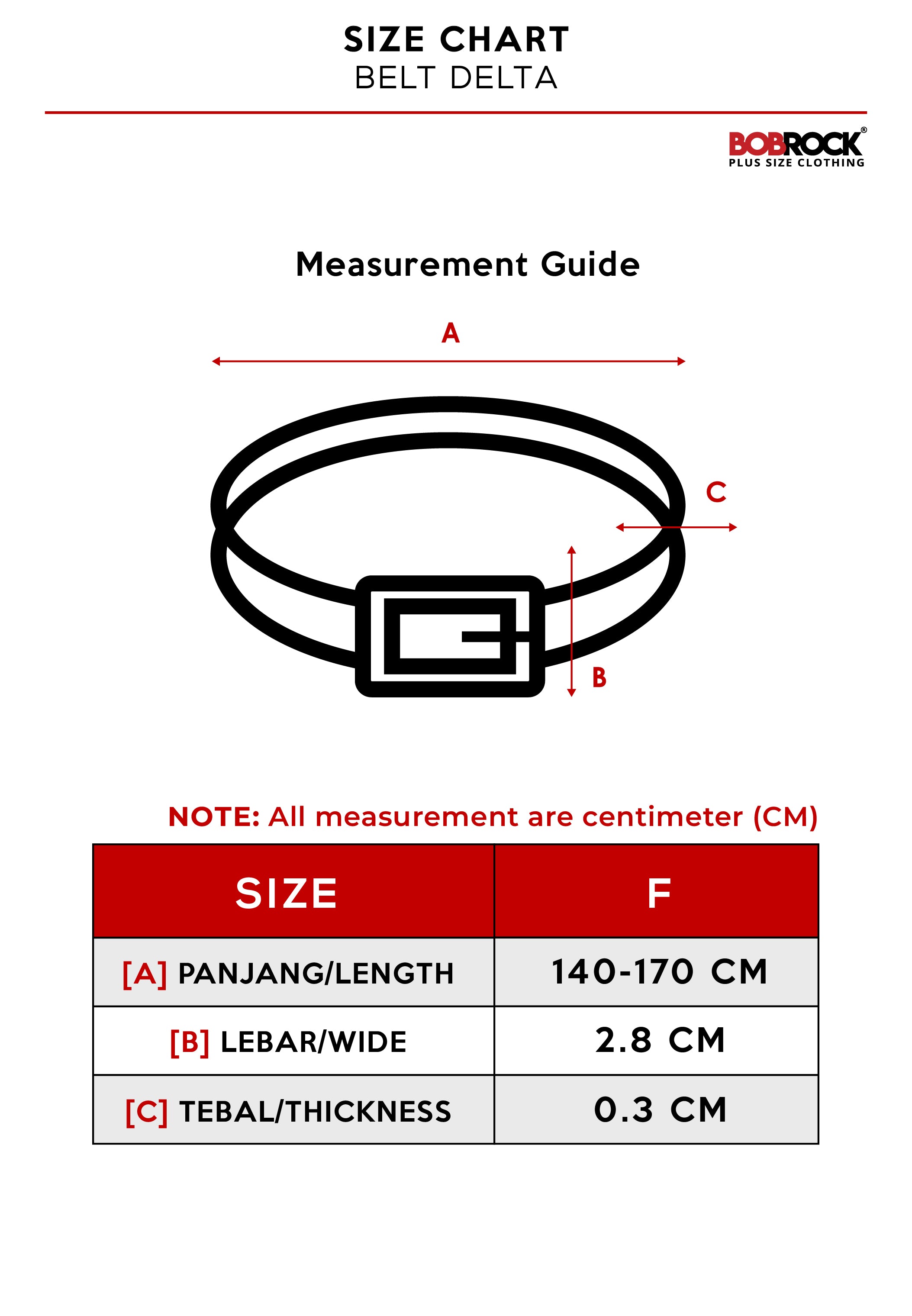 Plus Size Belt Stretchable Delta 50"