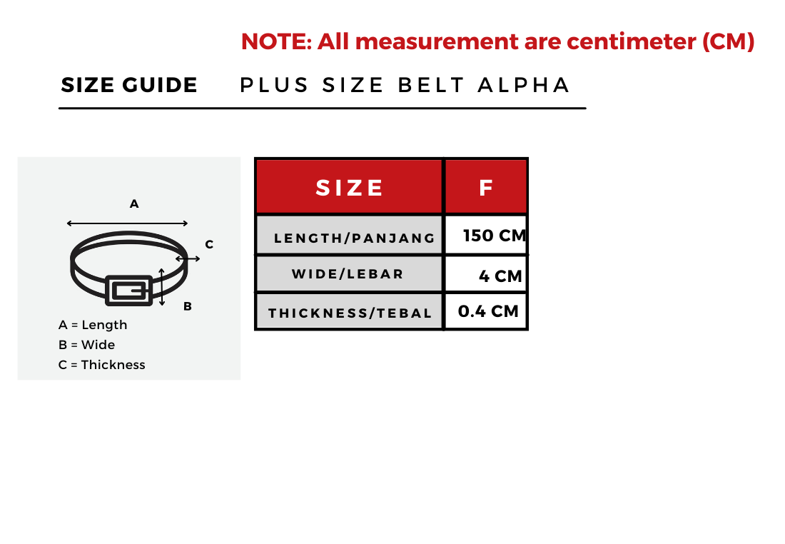 Plus Size Belt Alpha 60"